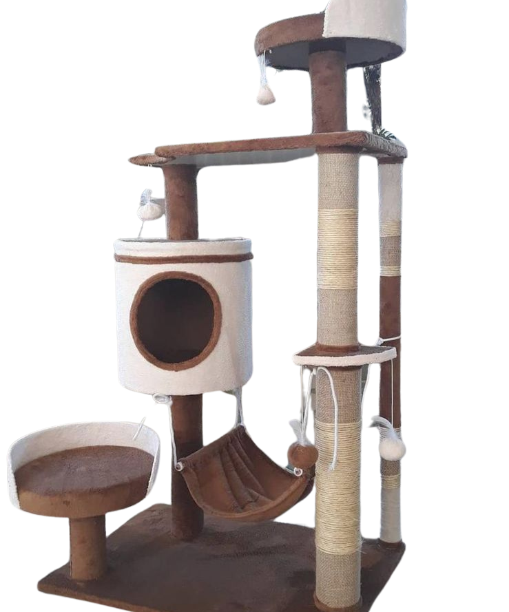 Arranhador Casinha Playground para Gatos - 2 Andares
