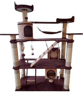 Arranhador Casinha Playground Gigante para Gatos com 3 Andares