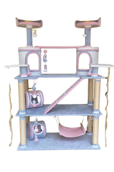Arranhador Casinha Playground Gigante para Gatos com 3 Andares