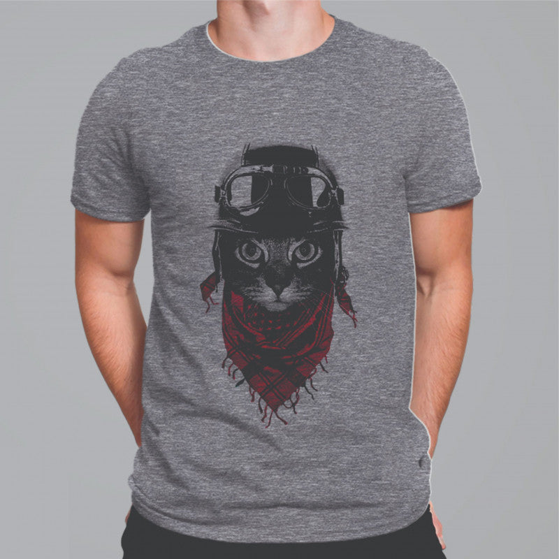 Camiseta Gato motociclista P