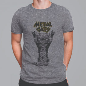 Camiseta Cinza masculina Metal cats P