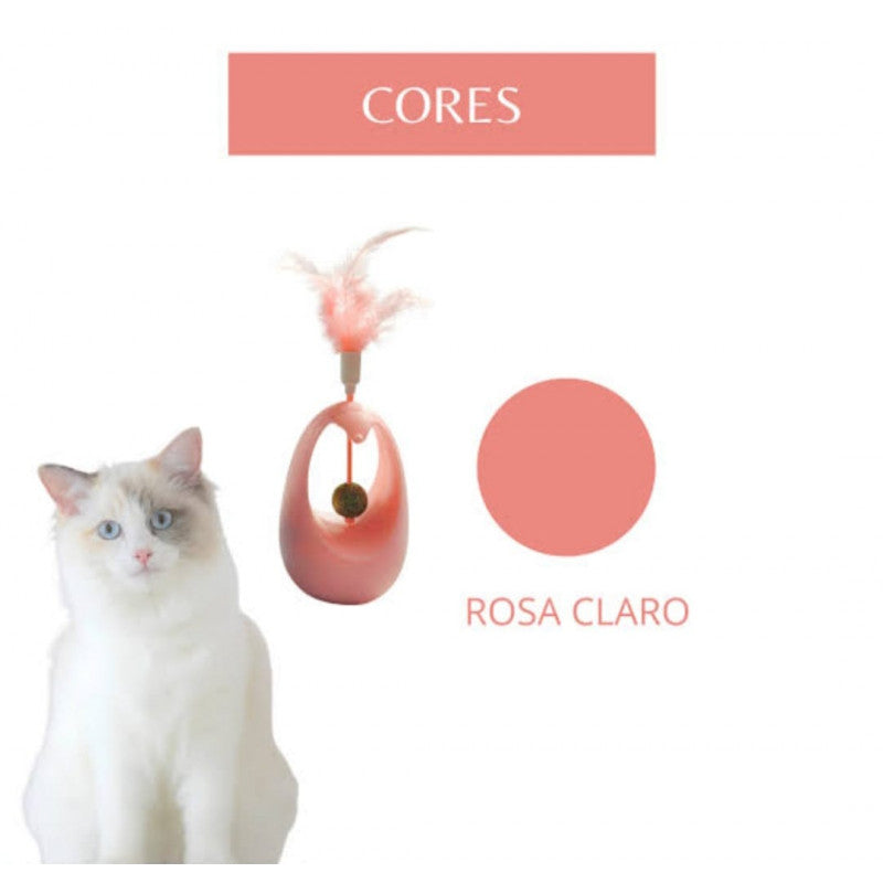 Brinquedo para gato com catnip rosa