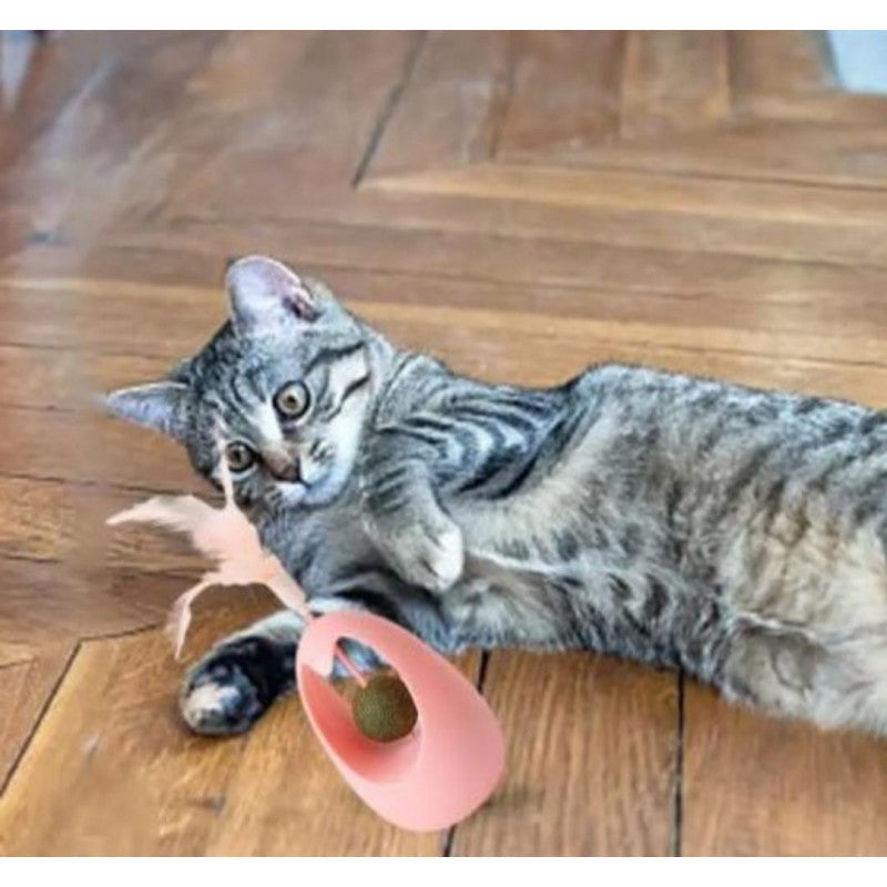 Brinquedo para gato com catnip rosa