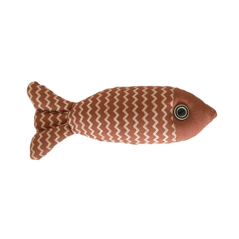 Brinquedo para Gato Peixe Marrom