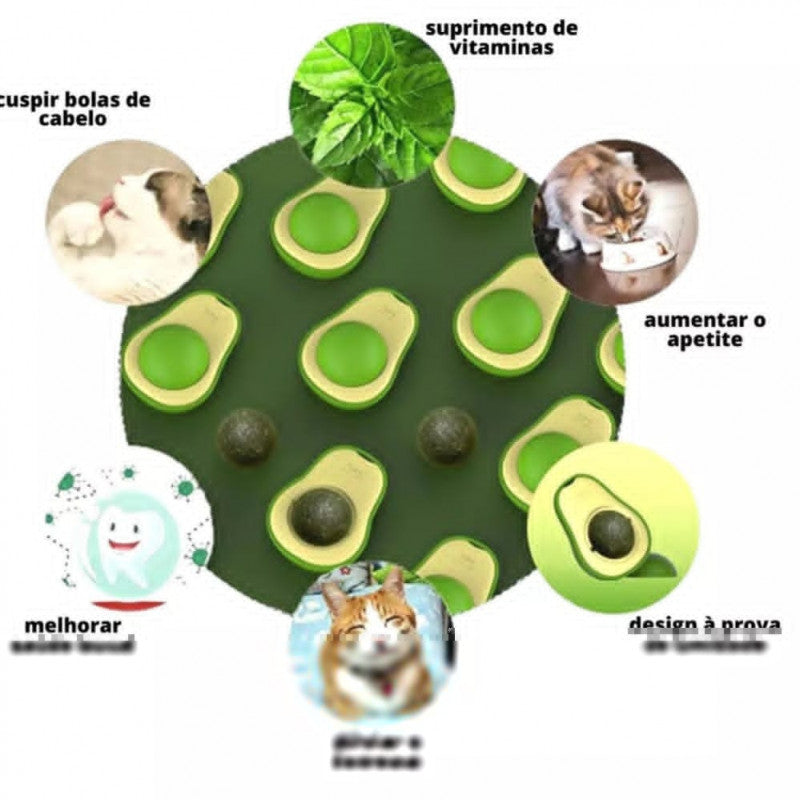 Abacate de brinquedo para gatos com Catnip natural
