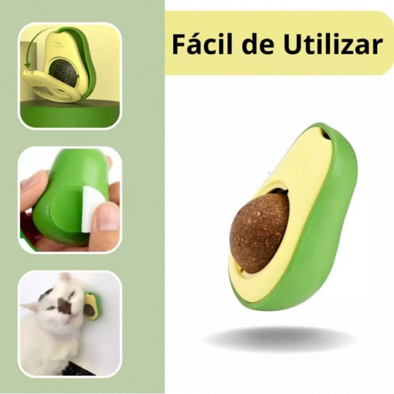 Abacate de brinquedo para gatos com Catnip natural