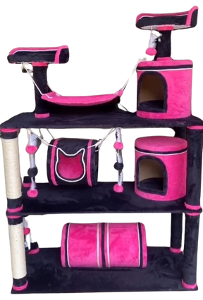 Arranhador Casinha Playground Gigante para Gatos com 3 Andares