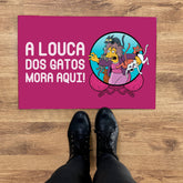Tapete A Louca Dos Gatos Mora Aqui