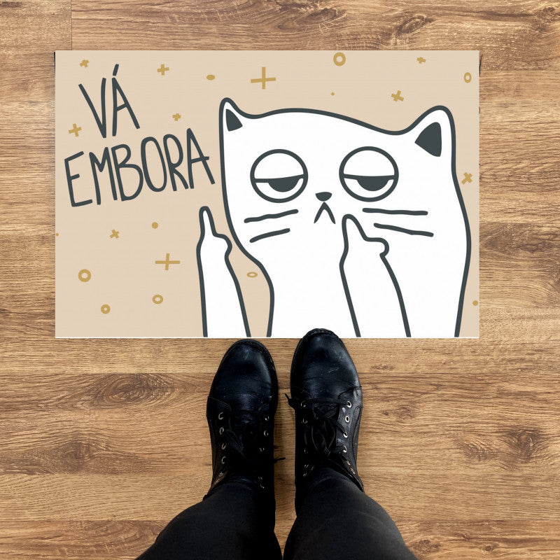 Tapete Gato Vá Embora
